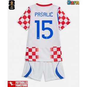 Kroatien Mario Pasalic #15 Hemmatröja Barn VM 2026 Kortärmad (+ Korta byxor)