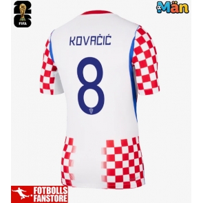 Kroatien Mateo Kovacic #8 Hemmatröja VM 2026 Kortärmad