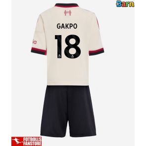 Liverpool Cody Gakpo #18 Bortatröja Barn 2025-26 Kortärmad (+ Korta byxor)