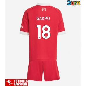 Liverpool Cody Gakpo #18 Hemmatröja Barn 2025-26 Kortärmad (+ Korta byxor)