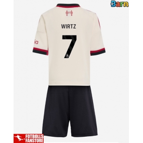 Liverpool Florian Wirtz #7 Bortatröja Barn 2025-26 Kortärmad (+ Korta byxor)