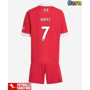 Liverpool Florian Wirtz #7 Hemmatröja Barn 2025-26 Kortärmad (+ Korta byxor)