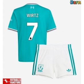 Liverpool Florian Wirtz #7 Tredje Tröja Barn 2025-26 Kortärmad (+ Korta byxor)