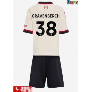 Liverpool Ryan Gravenberch #38 Bortatröja Barn 2025-26 Kortärmad (+ Korta byxor)