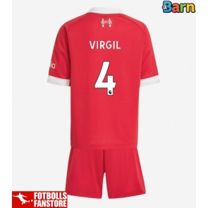 Liverpool Virgil van Dijk #4 Hemmatröja Barn 2025-26 Kortärmad (+ Korta byxor)