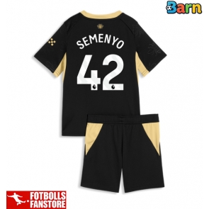 Manchester City Antoine Semenyo #42 Bortatröja Barn 2026-27 Kortärmad (+ Korta byxor)
