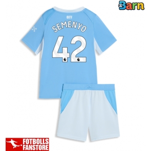 Manchester City Antoine Semenyo #42 Hemmatröja Barn 2026-27 Kortärmad (+ Korta byxor)