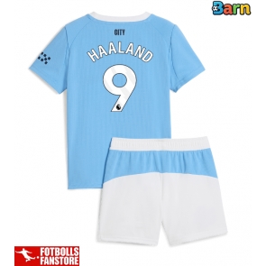 Manchester City Erling Haaland #9 Hemmatröja Barn 2025-26 Kortärmad (+ Korta byxor)