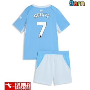 Manchester City Iliman Ndiaye #7 Hemmatröja Barn 2026-27 Kortärmad (+ Korta byxor)