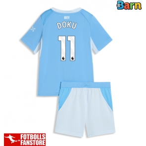 Manchester City Jeremy Doku #11 Hemmatröja Barn 2026-27 Kortärmad (+ Korta byxor)