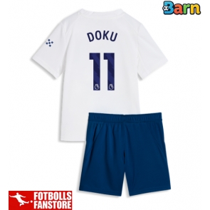 Manchester City Jeremy Doku #11 Tredje Tröja Barn 2026-27 Kortärmad (+ Korta byxor)