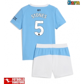 Manchester City John Stones #5 Hemmatröja Barn 2025-26 Kortärmad (+ Korta byxor)