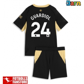 Manchester City Josko Gvardiol #24 Bortatröja Barn 2026-27 Kortärmad (+ Korta byxor)