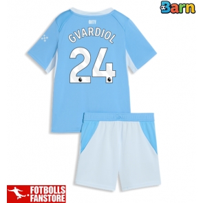 Manchester City Josko Gvardiol #24 Hemmatröja Barn 2026-27 Kortärmad (+ Korta byxor)
