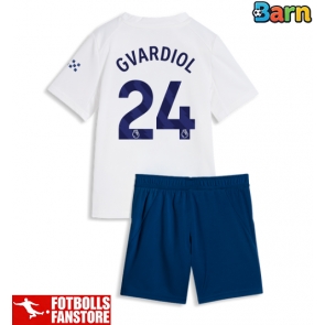 Manchester City Josko Gvardiol #24 Tredje Tröja Barn 2026-27 Kortärmad (+ Korta byxor)