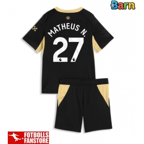 Manchester City Matheus Nunes #27 Bortatröja Barn 2026-27 Kortärmad (+ Korta byxor)