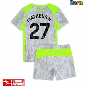 Manchester City Matheus Nunes #27 Tredje Tröja Barn 2025-26 Kortärmad (+ Korta byxor)