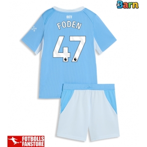 Manchester City Phil Foden #47 Hemmatröja Barn 2026-27 Kortärmad (+ Korta byxor)