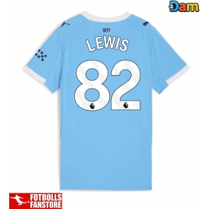 Manchester City Rico Lewis #82 Hemmatröja Dam 2025-26 Kortärmad