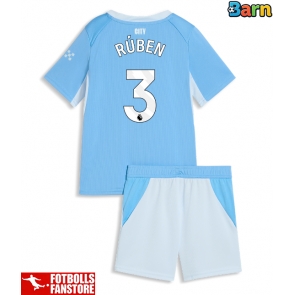 Manchester City Ruben Dias #3 Hemmatröja Barn 2026-27 Kortärmad (+ Korta byxor)