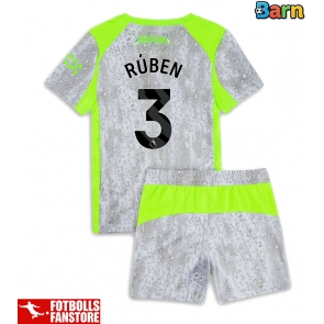 Manchester City Ruben Dias #3 Tredje Tröja Barn 2025-26 Kortärmad (+ Korta byxor)
