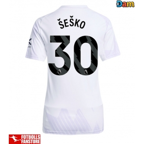 Manchester United Benjamin Sesko #30 Bortatröja Dam 2025-26 Kortärmad