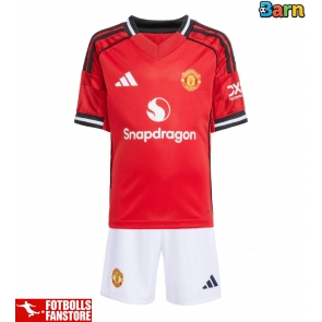 Manchester United Hemmatröja Barn 2025-26 Kortärmad (+ Korta byxor)