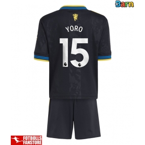 Manchester United Leny Yoro #15 Tredje Tröja Barn 2025-26 Kortärmad (+ Korta byxor)