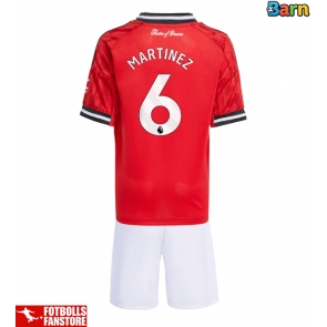 Manchester United Lisandro Martinez #6 Hemmatröja Barn 2025-26 Kortärmad (+ Korta byxor)