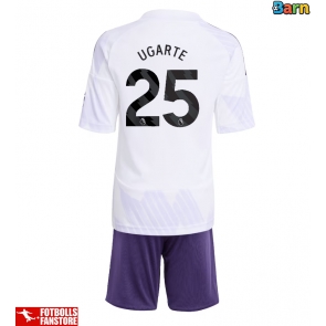 Manchester United Manuel Ugarte #25 Bortatröja Barn 2025-26 Kortärmad (+ Korta byxor)