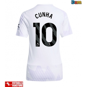 Manchester United Matheus Cunha #10 Bortatröja Dam 2025-26 Kortärmad