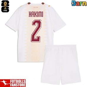 Marocko Achraf Hakimi #2 Bortatröja Barn VM 2026 Kortärmad (+ Korta byxor)