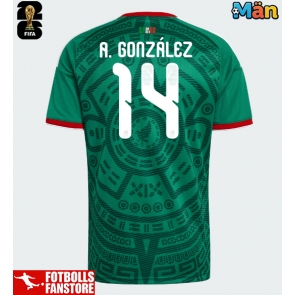 Mexiko Armando Gonzalez #14 Hemmatröja VM 2026 Kortärmad