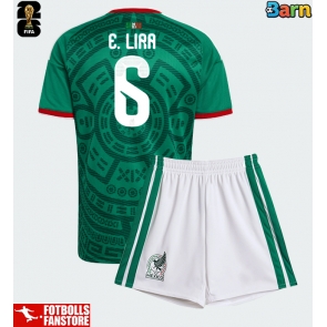 Mexiko Erik Lira #6 Hemmatröja Barn VM 2026 Kortärmad (+ Korta byxor)
