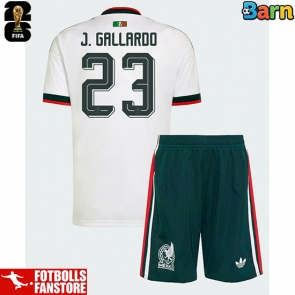 Mexiko Jesus Gallardo #23 Bortatröja Barn VM 2026 Kortärmad (+ Korta byxor)