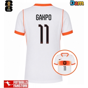 Nederländerna Cody Gakpo #11 Bortatröja Dam VM 2026 Kortärmad