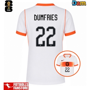 Nederländerna Denzel Dumfries #22 Bortatröja Dam VM 2026 Kortärmad