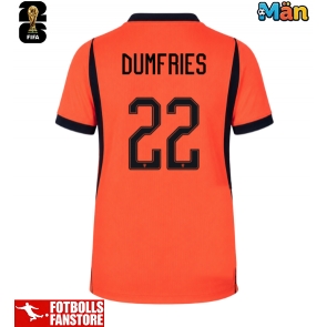 Nederländerna Denzel Dumfries #22 Hemmatröja VM 2026 Kortärmad