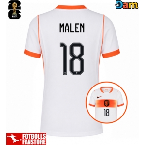 Nederländerna Donyell Malen #18 Bortatröja Dam VM 2026 Kortärmad