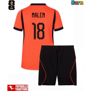 Nederländerna Donyell Malen #18 Hemmatröja Barn VM 2026 Kortärmad (+ Korta byxor)