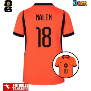 Nederländerna Donyell Malen #18 Hemmatröja Dam VM 2026 Kortärmad