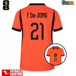 Nederländerna Frenkie de Jong #21 Hemmatröja Dam VM 2026 Kortärmad