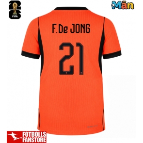 Nederländerna Frenkie de Jong #21 Hemmatröja VM 2026 Kortärmad