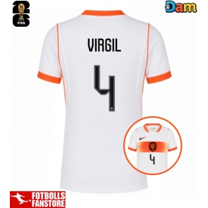 Nederländerna Virgil van Dijk #4 Bortatröja Dam VM 2026 Kortärmad