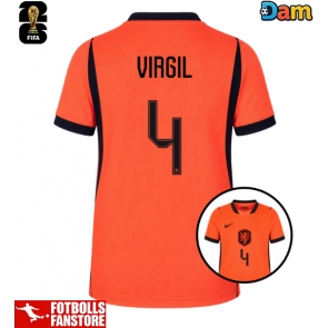 Nederländerna Virgil van Dijk #4 Hemmatröja Dam VM 2026 Kortärmad