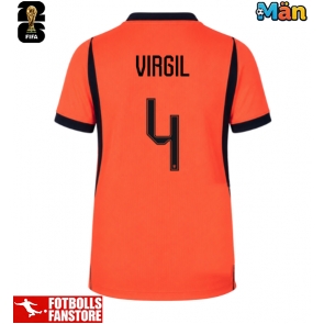 Nederländerna Virgil van Dijk #4 Hemmatröja VM 2026 Kortärmad