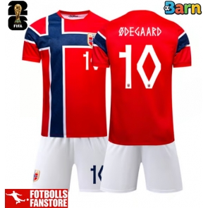 Norge Martin Odegaard #10 Hemmatröja Barn VM 2026 Kortärmad (+ Korta byxor)