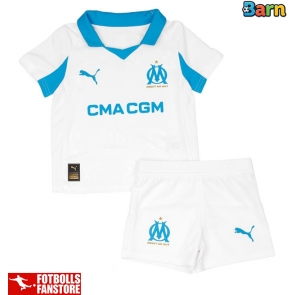 Olympique de Marseille Hemmatröja Barn 2025-26 Kortärmad (+ Korta byxor)