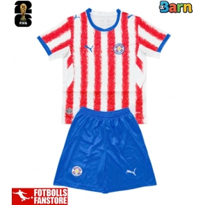 Paraguay Hemmatröja Barn VM 2026 Kortärmad (+ Korta byxor)