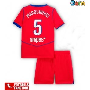 Paris Saint-Germain Marquinhos #5 Tredje Tröja Barn 2025-26 Kortärmad (+ Korta byxor)